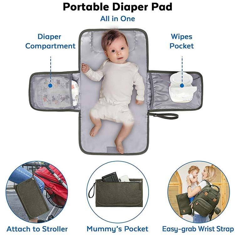 Sac Maman Multifunctional Outdoor Sac A Langer Travel Pacifier Case Baby Mummy Diaper Bag backpack with Portable Changing Pad